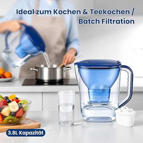 Foto von Watus Wasserfilter, Blaue Wasserfilterkanne, Enthält 1 Watus Kartuschen