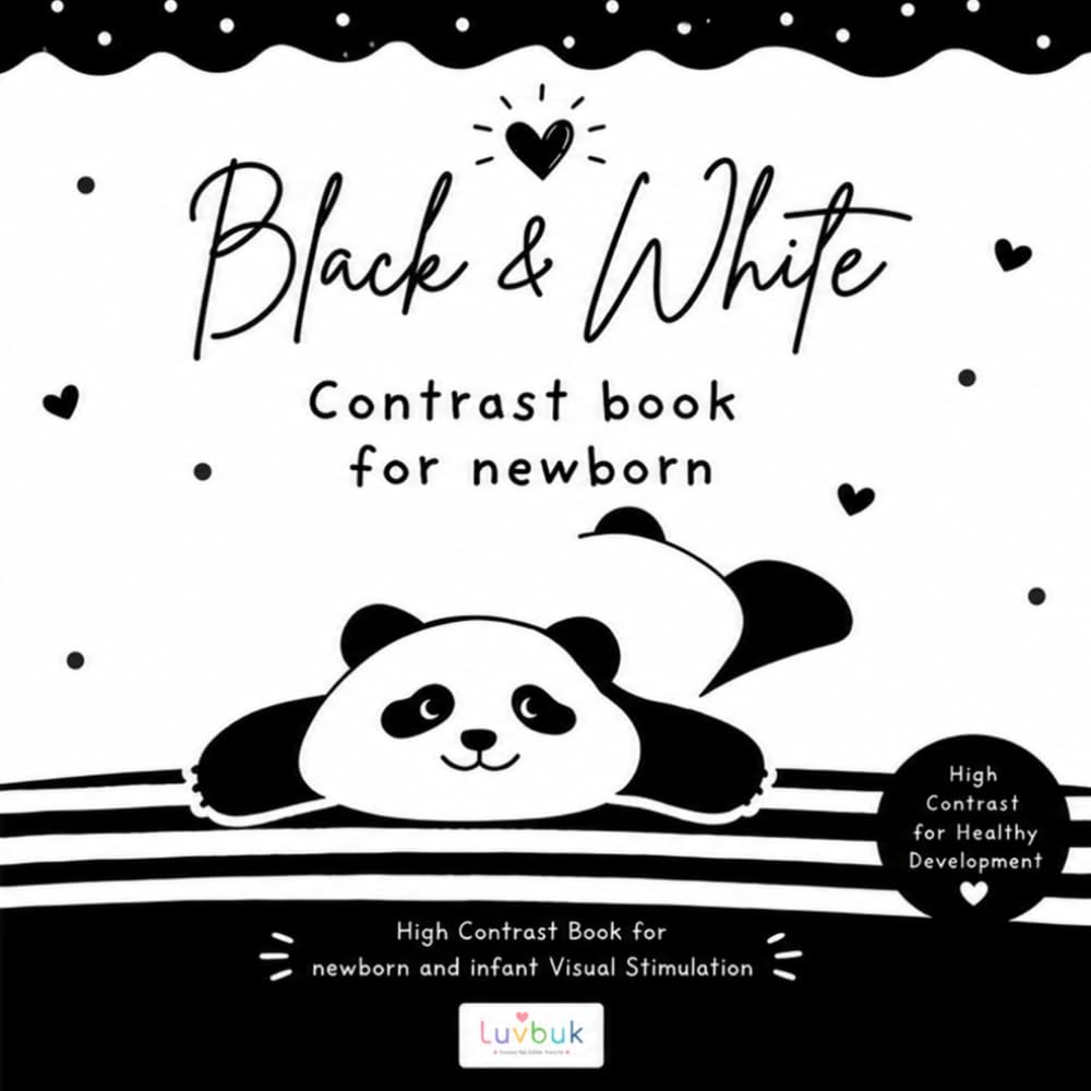 Black & White Contrast Book for Newborns: A High-Contrast Visual Stimulation Book for Babies and Infants