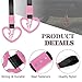 Wuyaoyao 2PCS Broken Heart Handle Ring for Car, Heart Shaped Handle Straps, Hand Strap Grab Handles Hang Ring for Car Bus Subway, Drift Charm Rear Bumper Warning Interior Decoration (Pink)