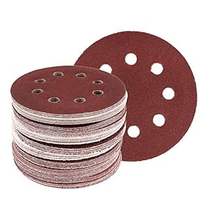 120 Blatt Exzenter-Schleifpapier 125mm 8-Loch Körnung 40/60/80/120/180/240 | Schleifscheiben mit Klettverschluss Schleifmittel Rund Exzenter-Schleifer Schleifpapier-Set Holz, Metall, Edelstahl, Lack