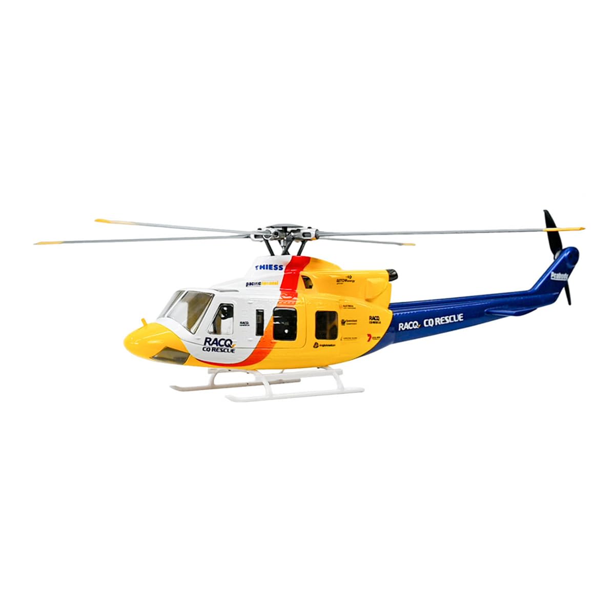 Zdalnie sterowane śmigłowce wojskowe BELL-412 470 klasa 2,4 G 6CH z kontrolerem lotu H1, model helikoptera STEM, prezent edukacyjny dla dorosłych i dzieci (wersja PNP)
