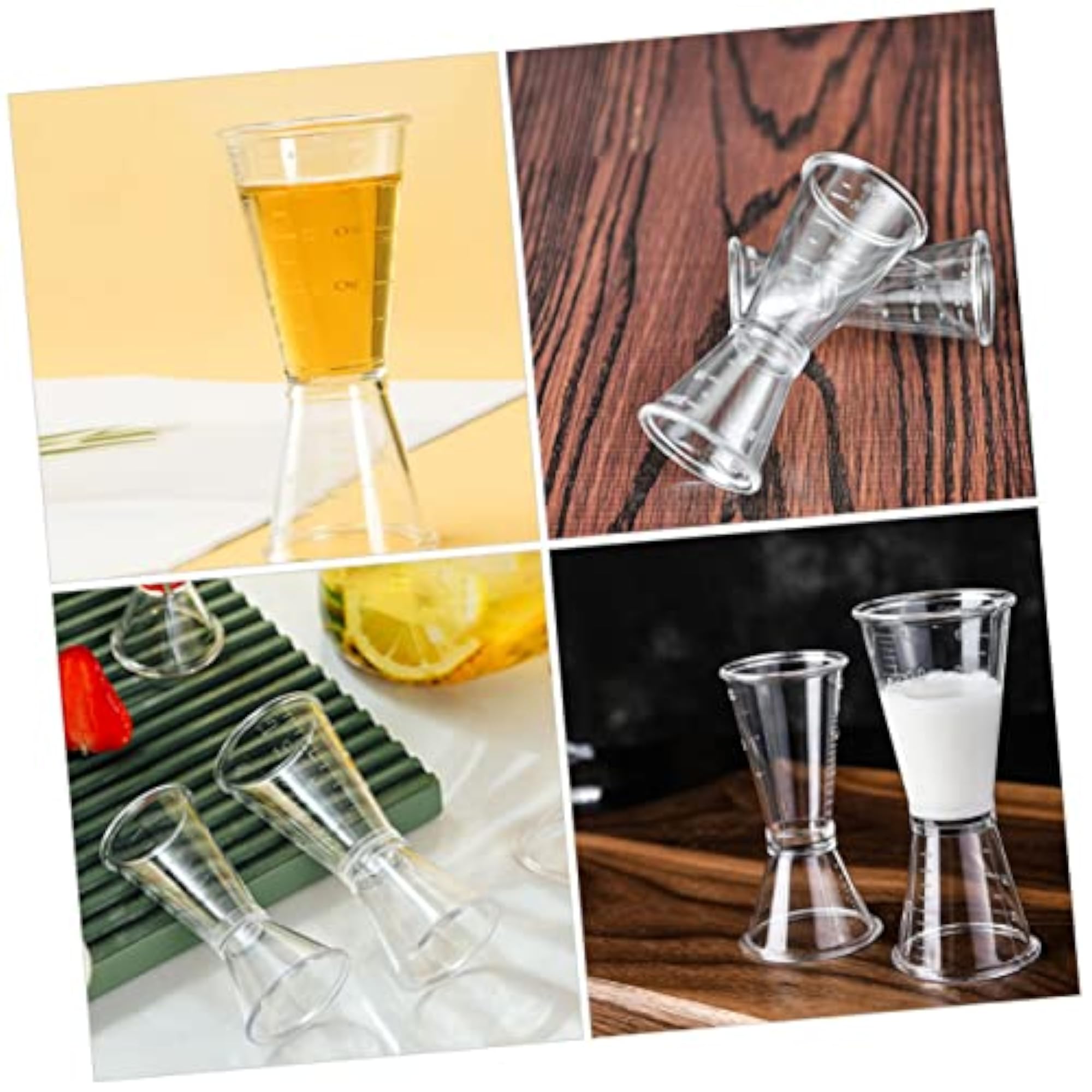 5pcs Double Measuring Jigger Cups for Precise Cocktail Measurement