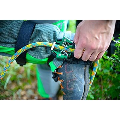 Notch Jet Step Foot Ascender with Unique Dual Cam has Less Spring Tension for Reduced Wear & Drag on the Climbing Line, use on Either Foot, Rope Diameter Range 11-13mm (41001)