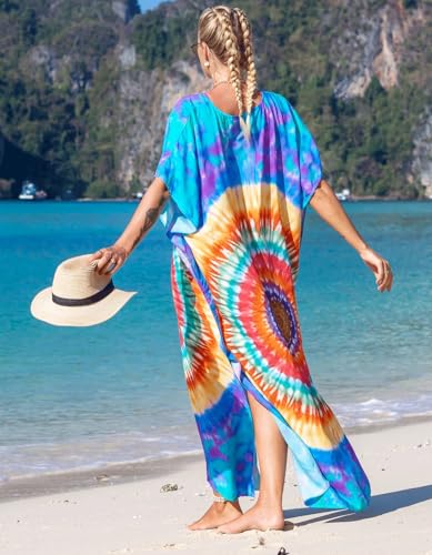 Image of NFVNKJ Women's Plus Size Beach Lounge Kaftan Maxi Dress Swimsuit Coverup for Women