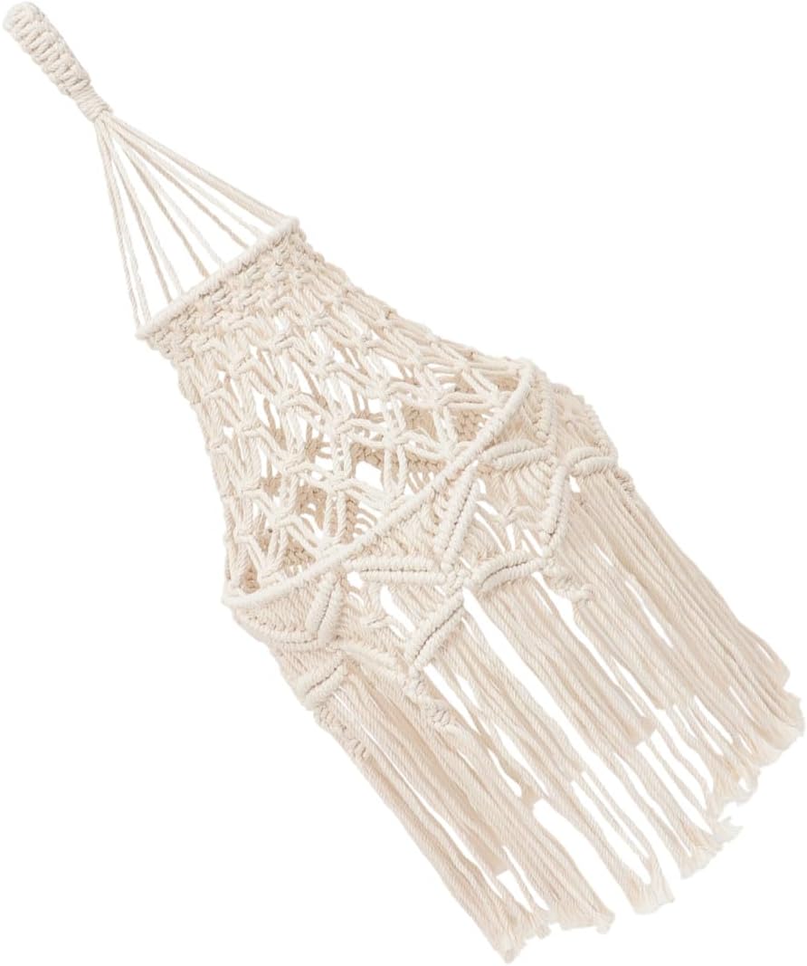 PRETYZOOM 1pc Bohemian Handmade Weaving Lamp Shade Polyester Hanging Cover for Home Decor Bedroom and Living Room for Creating Cozy Atmosphere and Stylish Lighting