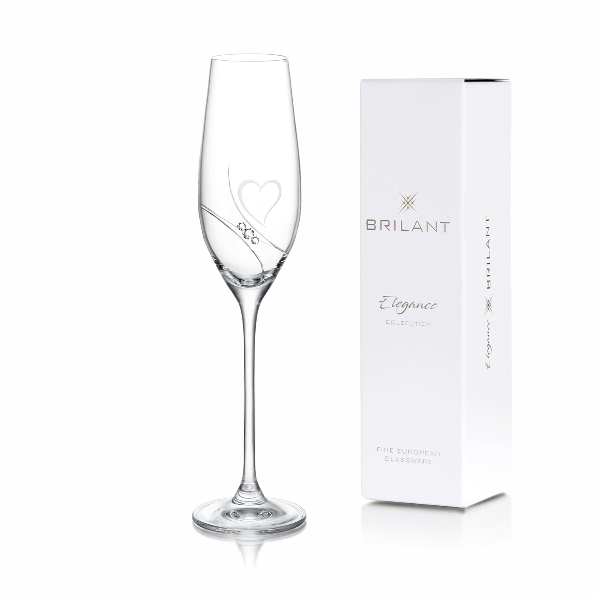 Champagnergläser mit Swarovski-Kristallen, Gravierte Herzen, Minimalistisches Design Hochzeitsgeschenke, Sektgläser Hochzeit, Sekt Gläser Set, Aperitifgläser für besondere Anlässe 1 Stck