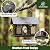 Kingsyard Bird Feeder for Outdoors Hanging, Dual-Use Metal Mesh Wild Bird Feeders with Seed Tray & Weatherproof Roof, 3 lbs Large Capacity, Black