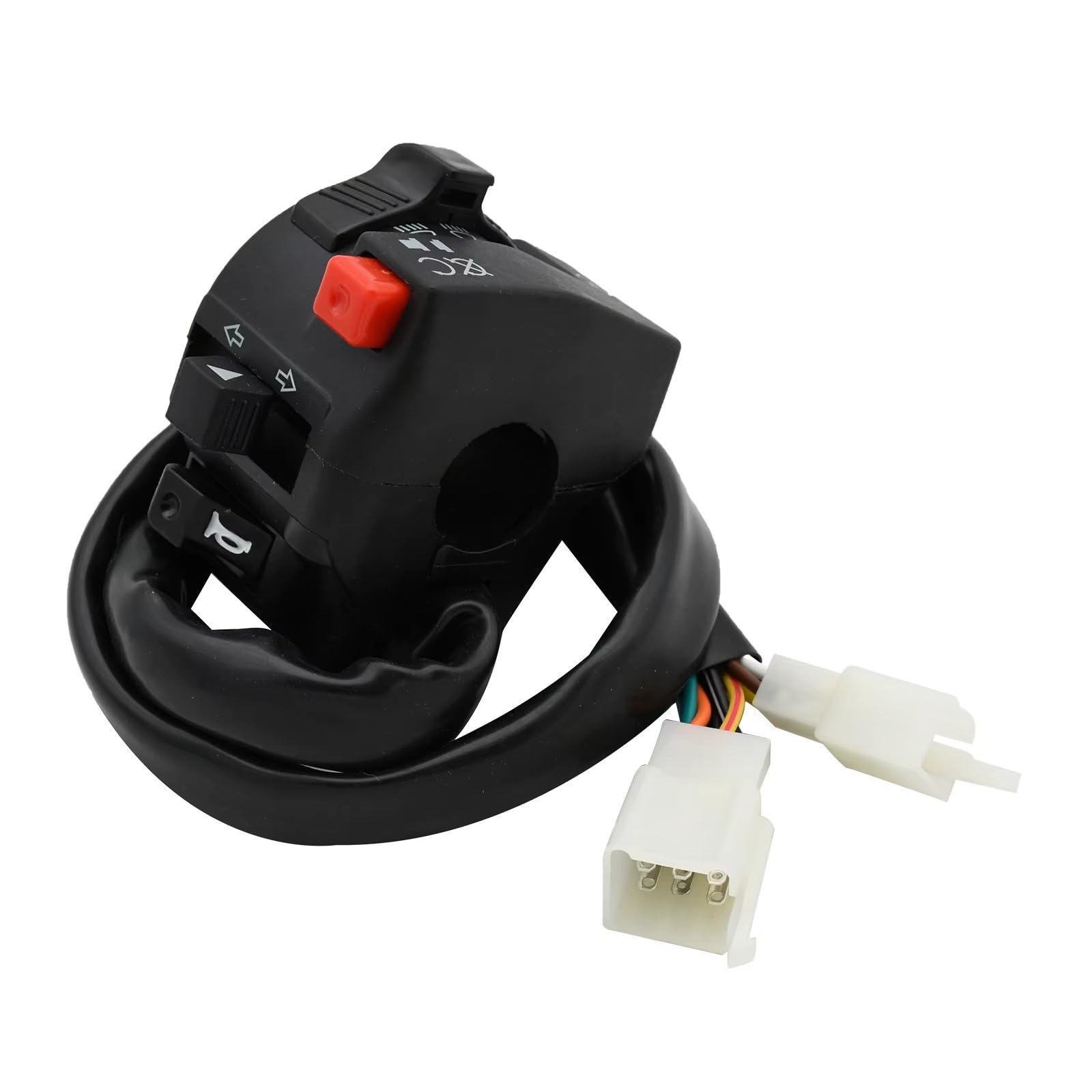 Interruttori A Pulsante Degli Indicatori Di Direzione Del Motociclo Per Scooter Universale ATV, Faro Lontano, Luce Del Clacson Di Avviamento Elettrico Comando Manubrio(Switch)