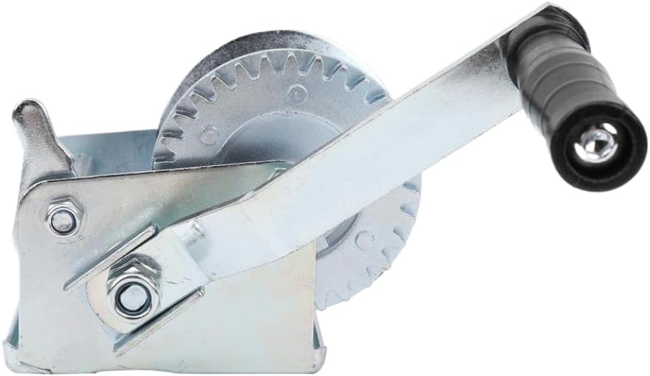 600LBS Metal Trailer Capstan Hand Cranking Winch Empty Bracket Accessory Compatible with Yacht Boat Trailer Winch Hand Winch Hand Capstan