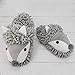 ofoot Womens & Childrens Cute Warm Fuzzy House Slippers Adult Furry Animal Shoes Non Slip Rubber Sole,Monkey Rabbit Koala Fox Owl Cat Lion Bunny Gorilla (Grey Fox,US 8-10