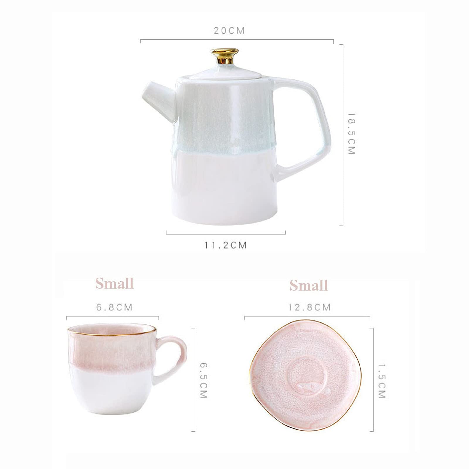 Zestawy Do Herbaty Z Imbrykiem Dla Dorosłych, Filiżanka Do Herbaty I Spodek, Serwis Dla 3 Osób, Porcelana, Ceramika, Kawa, Herbata, Zestawy Prezentowe Na Herbatę, Kawę, P
