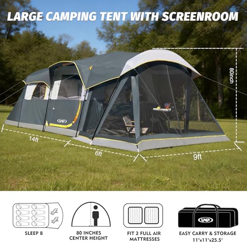 UNP 8 Person Waterproof Tunnel Tent