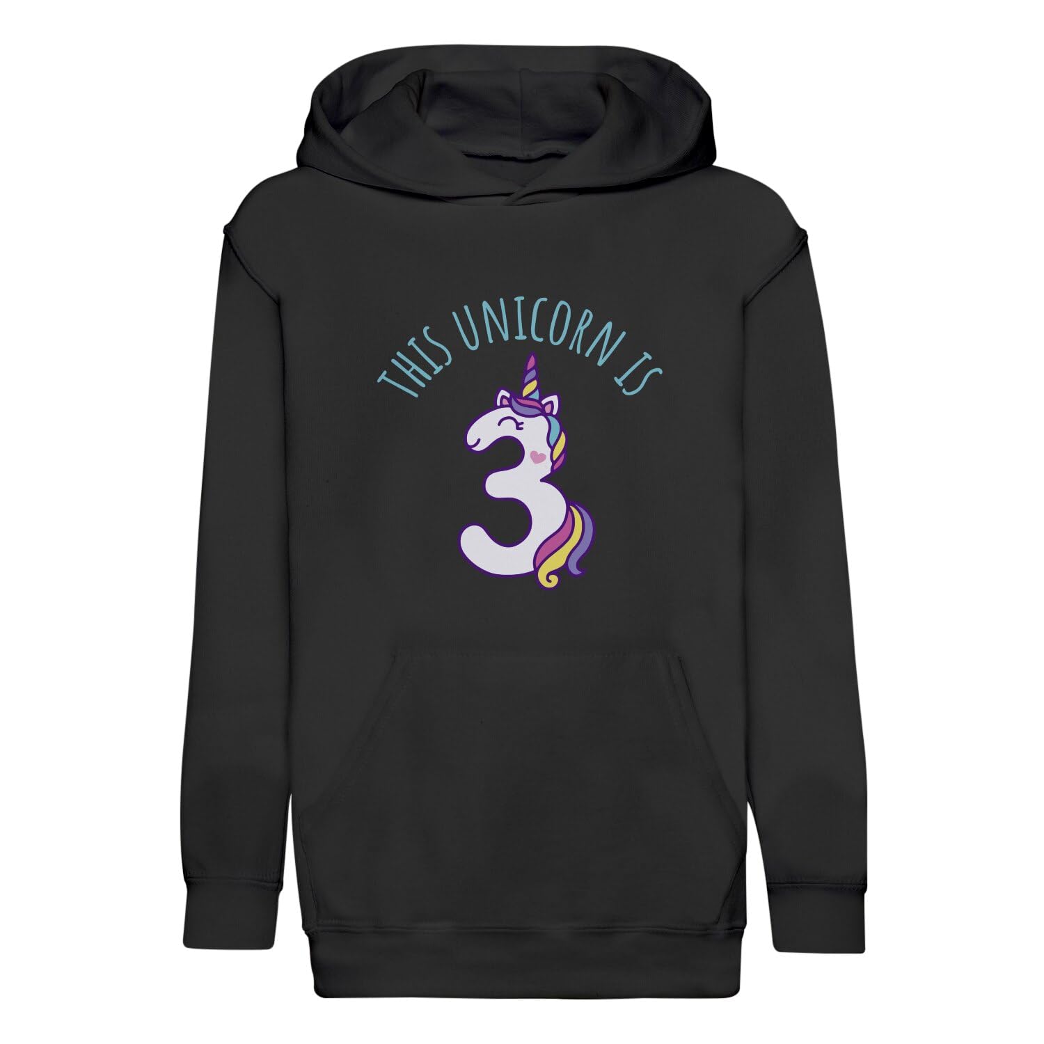 Sweat à capuche enfant hoodie anniversaire 3 ans licorne magique - 4