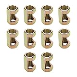 Pastlla M10 Thread 1' Iron Hexagon Nut Thread Light Fittings Height Lamp Repair Parts for Lamp Pipe Zinc Plating Iron, Pack of 10