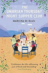 The Umbrian Thursday Night Supper Club book cover of a group of people sitting around a round table. 