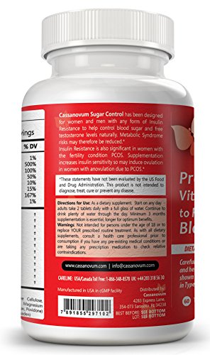 Cassanovum Sugar - for Women with PCOS who are Trying to Conceive, Premium Vitamin & Herbs