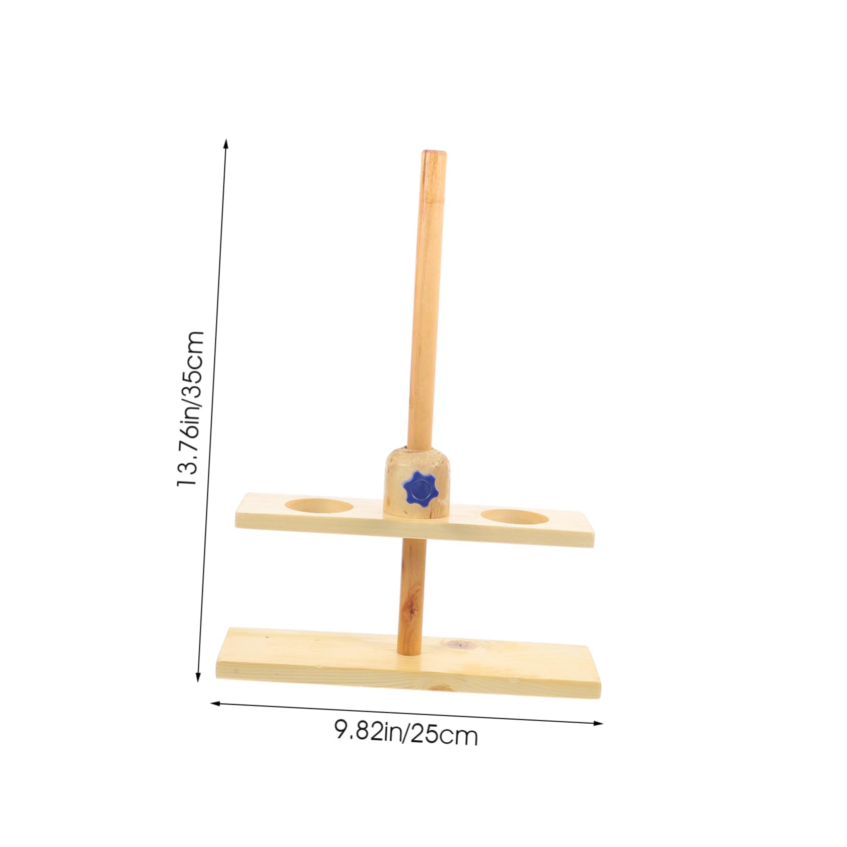 Mobestech Support de Laboratoire en Bois à Double Trou pour Expériences Chimiques et Pédagogiques Équipement Expérimental Démontable Facile à Transporter Couleur Aléatoire pour Entonnoir