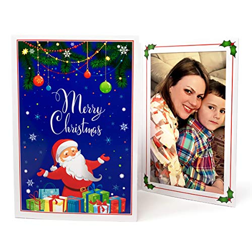 Santa Claus 4x6 Photo Folder - Pack of 50 folders (Slide-in Insert Type). These Beautiful Holiday Photo folders are Great for Christmas Parties and Santa Portraits!