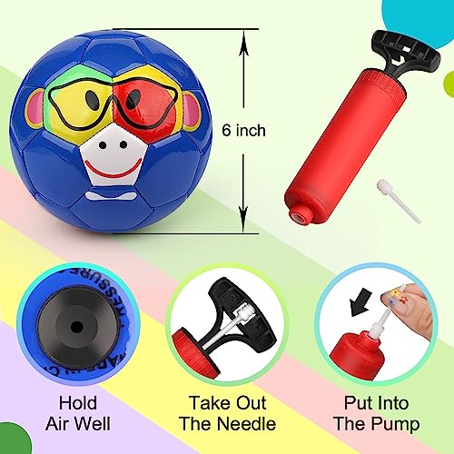 Dilabnda Mini Fußbälle für Kinder, Fußbälle, 15,2 cm, weiche Fußball Sportbälle für Kleinkinder, Outdoor Aktivitätsspiel, Spielplatzbälle für Jungen Mädchen, Strand Poolbälle (3 Stück)