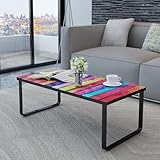 Couleurs contrastées: Le contraste entre le cadre noir et le verre coloré d'arc-en-ciel apporte une touche artistique à votre espace de vie