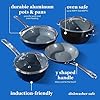 Sur La Table Kitchen Essentials 10 Piece PFA Free Titanium Ceramic Nonstick Interior Forged Aluminum Cookware Pots and Pans Set - Black - Induction Compatible #2