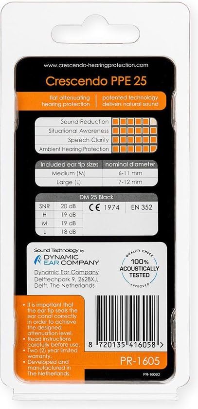 Crescendo PPE 25 - zatyczki do uszu