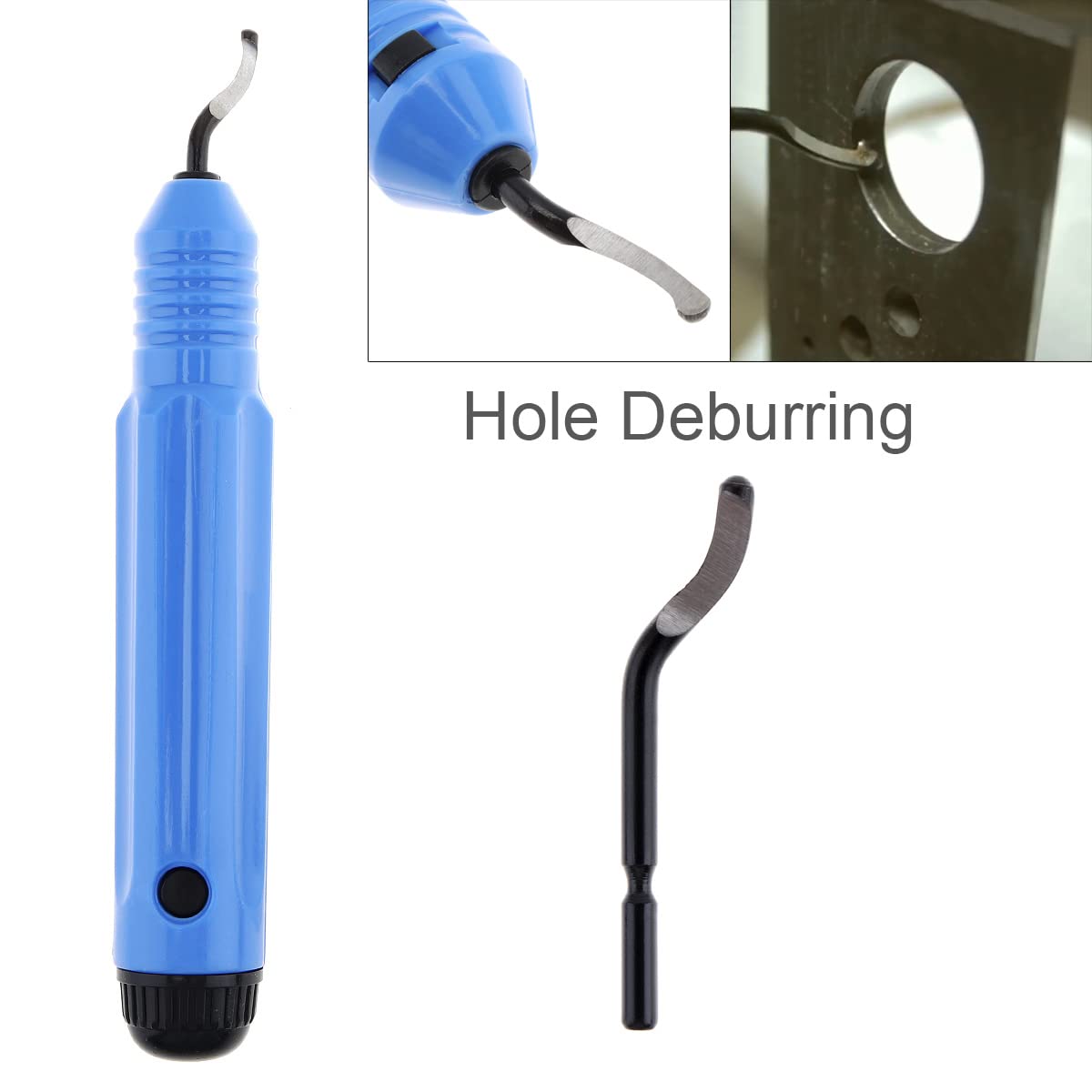 Omninmo Hand Use Quick Clamping Metal Aluminum Deburring Handle Trimmer Scraper Edger with A Cutter Head for Professional Scrap Chamfer Trimming Tool - Image 2