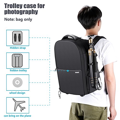 Neewer 2-In-1 Wheeled Camera Backpack Luggage Trolley Case #TOP2