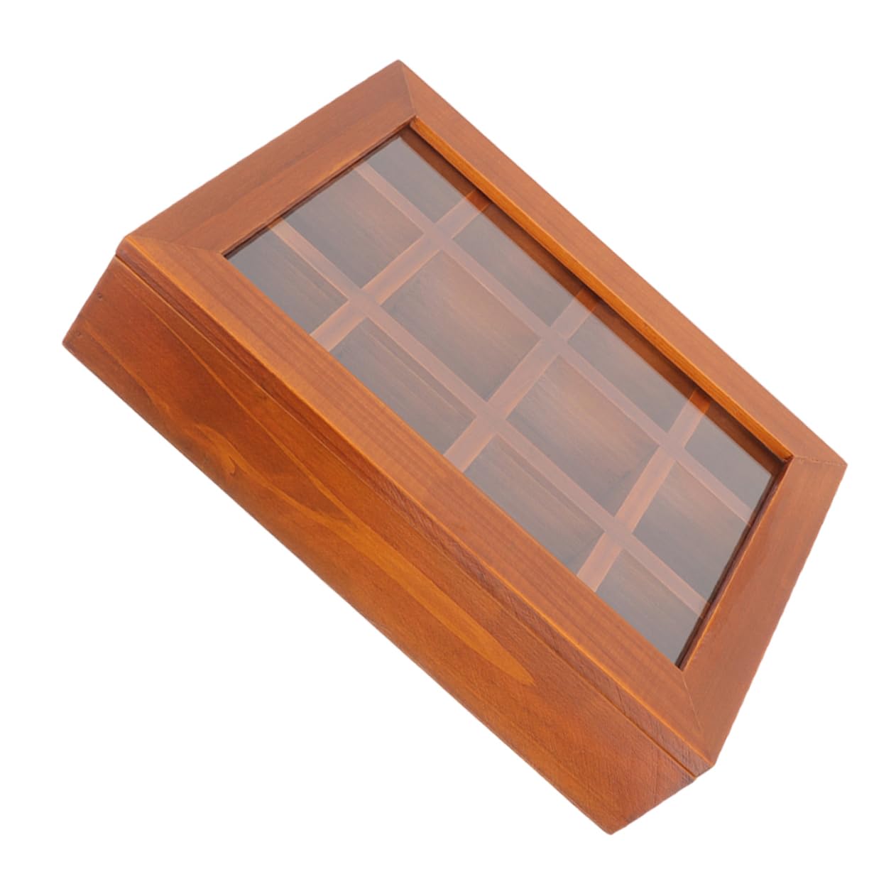 Teebeutel-aufbewahrungsbox Aus Holz Mit Deckel Durchsichtigen Fächern Organisierter Aufbewahrung Für Teebeutel Snacks Und Für Zuhause Und Schreibtisch