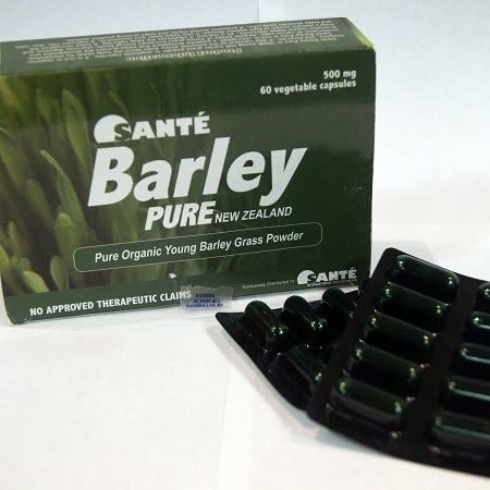 Sante Pure Barley New Zealand Blend | Organic Young Barley Grass | Natural Detox, Energy Booster & Immune Support | Certified Organic by BioGro New Zealand - 60 Capsules x 4 Boxes