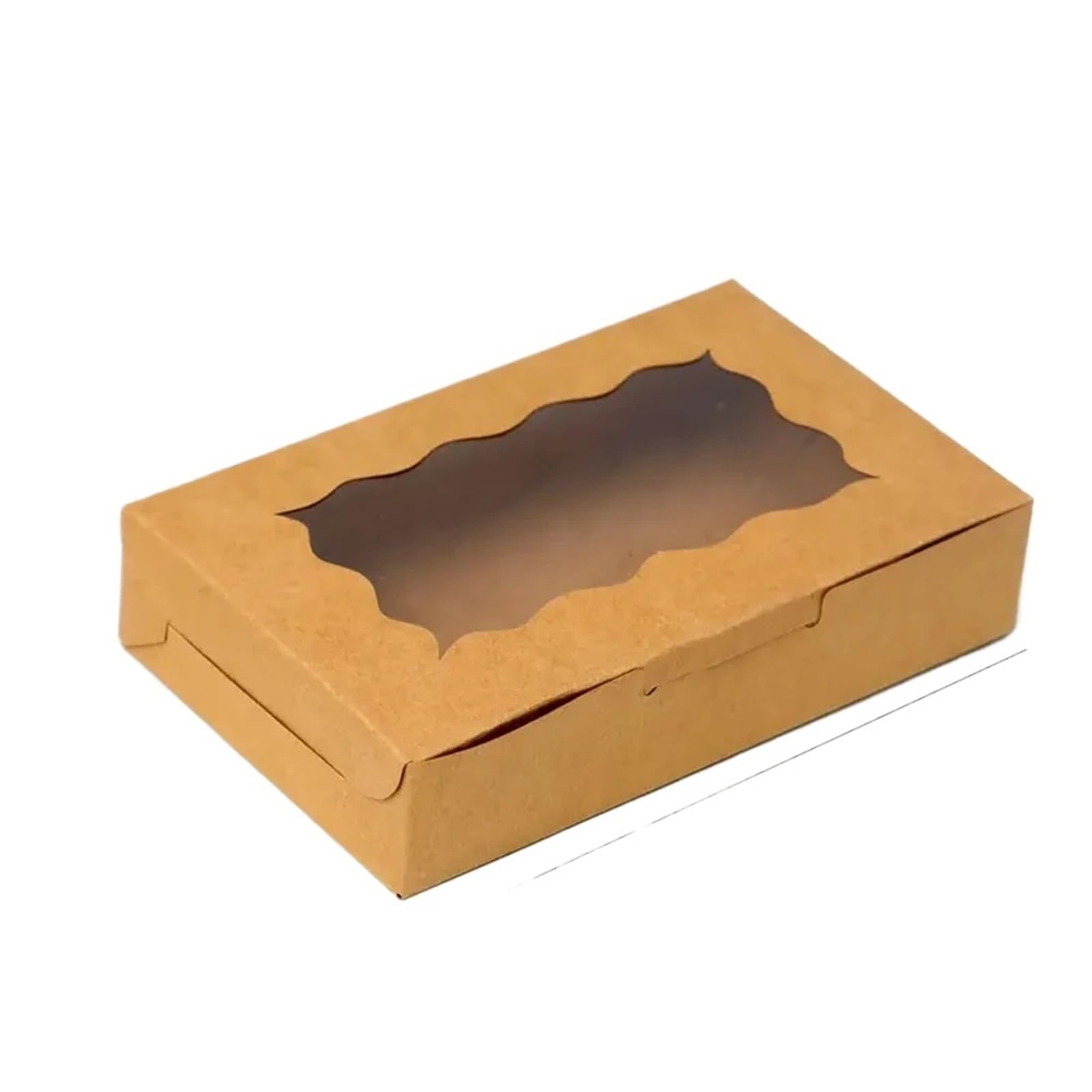 XPJYUA Bakery Boxes with Clear Window 36pcs, Cookie Box Pastry, Clear Window Kraft Bakery For Desserts, Donuts, Pies, Candy, Cupcakes(Biscuit box (large))