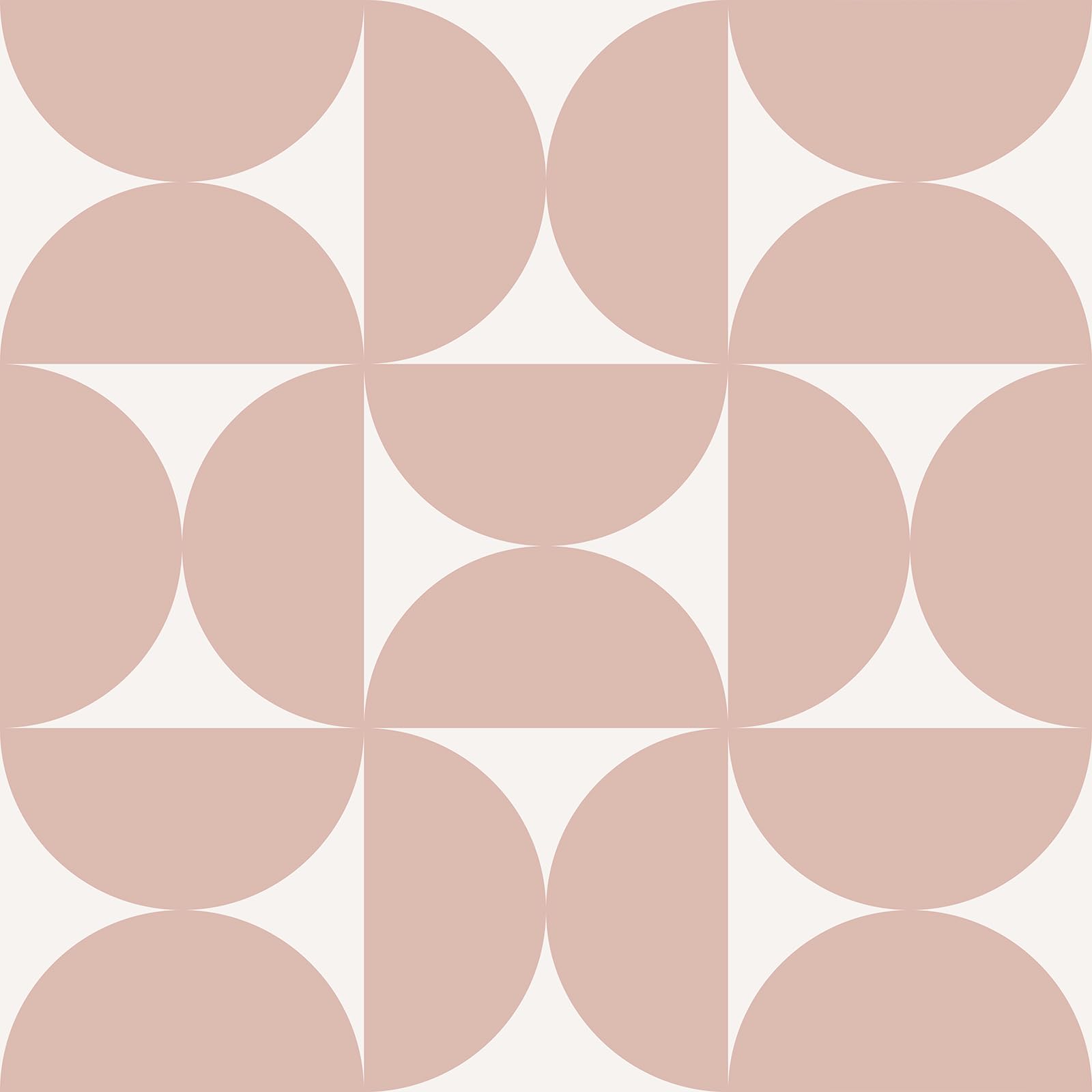 VEELIKE Half Circles Pink Geometric Peel and Stick Wallpaper Modern Abstract Wallpaper for Bedroom Bathroom 17.7''x118'' Art Deco Wall Paper Prepasted
