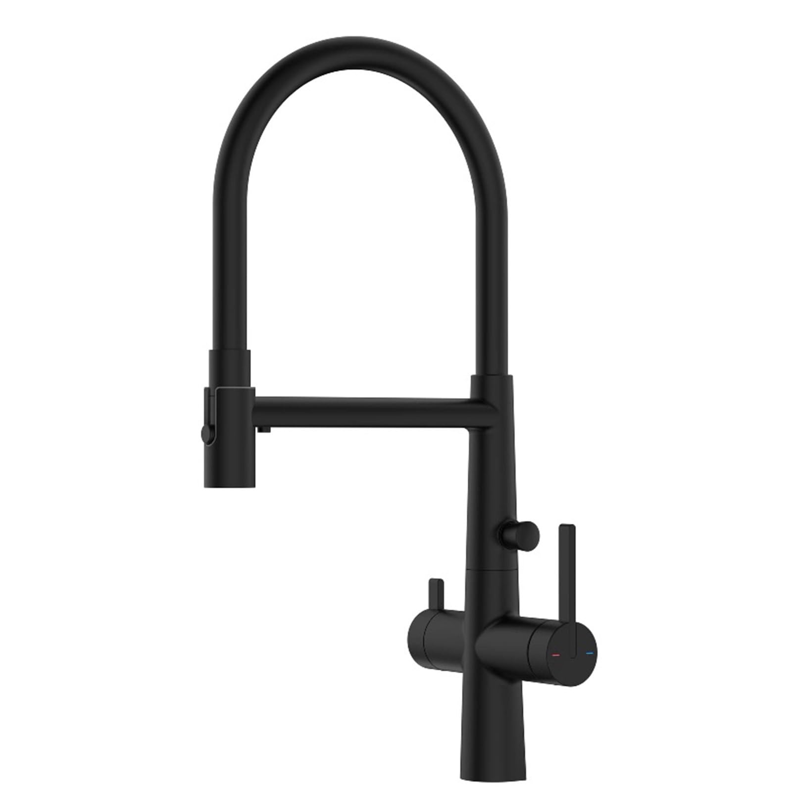 ZQFHSX Kitchen Mixer Tap, 3 Way Flexible Brass Rotating Single Hole Tap for Hot and Cold Purified Water