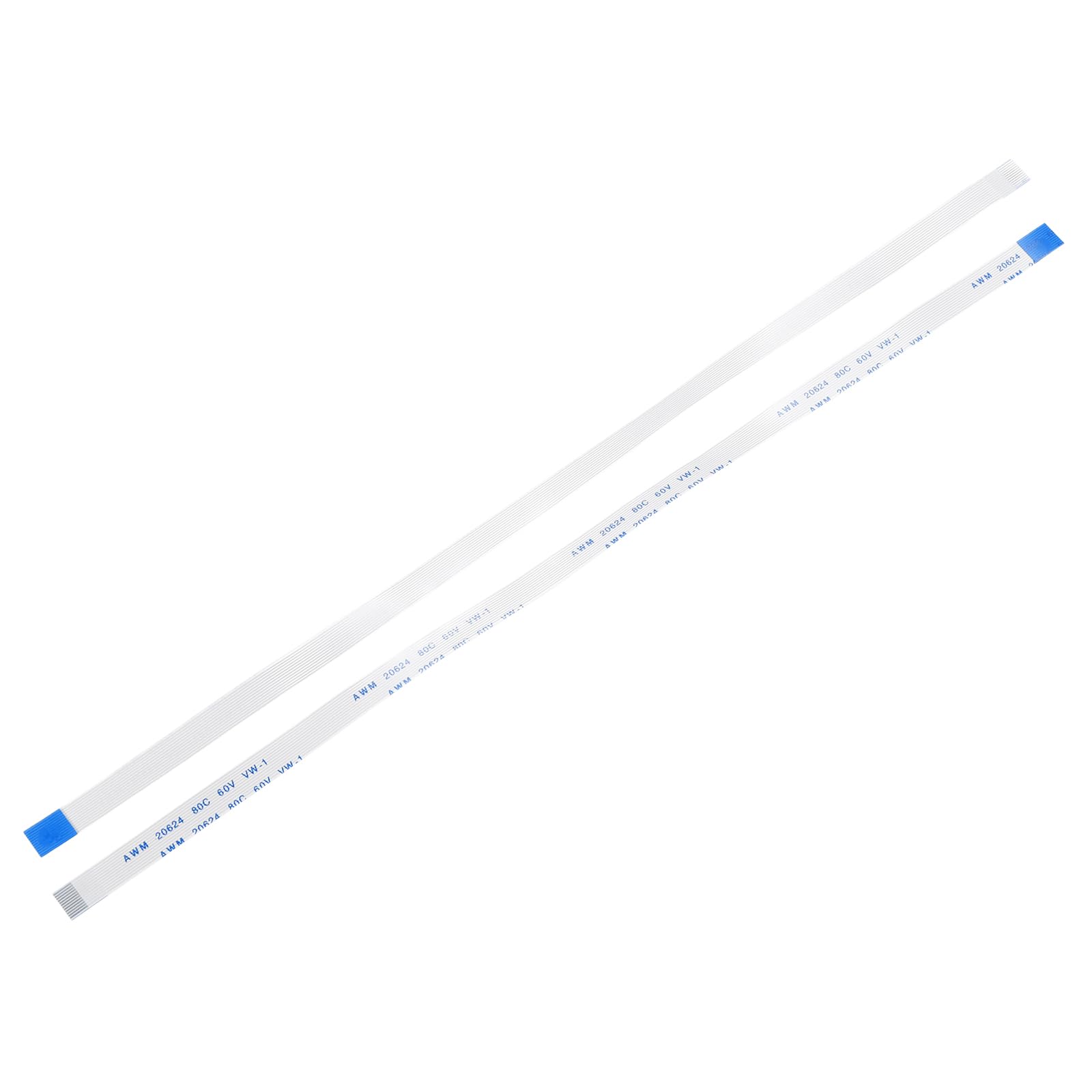 sourcing map 10pcs FFC Flexible Flat Cable, 12 Pins 0.5 mm Pitch 250mm FPC FFC Flexible Ribbon Cable for LCD TV Car Audio DVD Player Laptop (B Type)