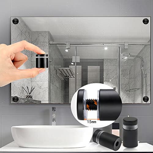 Eagles Stainless Steel Standoff Screws, 8Pcs (0.47 X 0.79 Inch,Black) Wall Standoff Sign Holders Screws, Mounting Glass Hardware For Hanging Acrylic Picture Frame, Advertising Screws Kit #TOP5