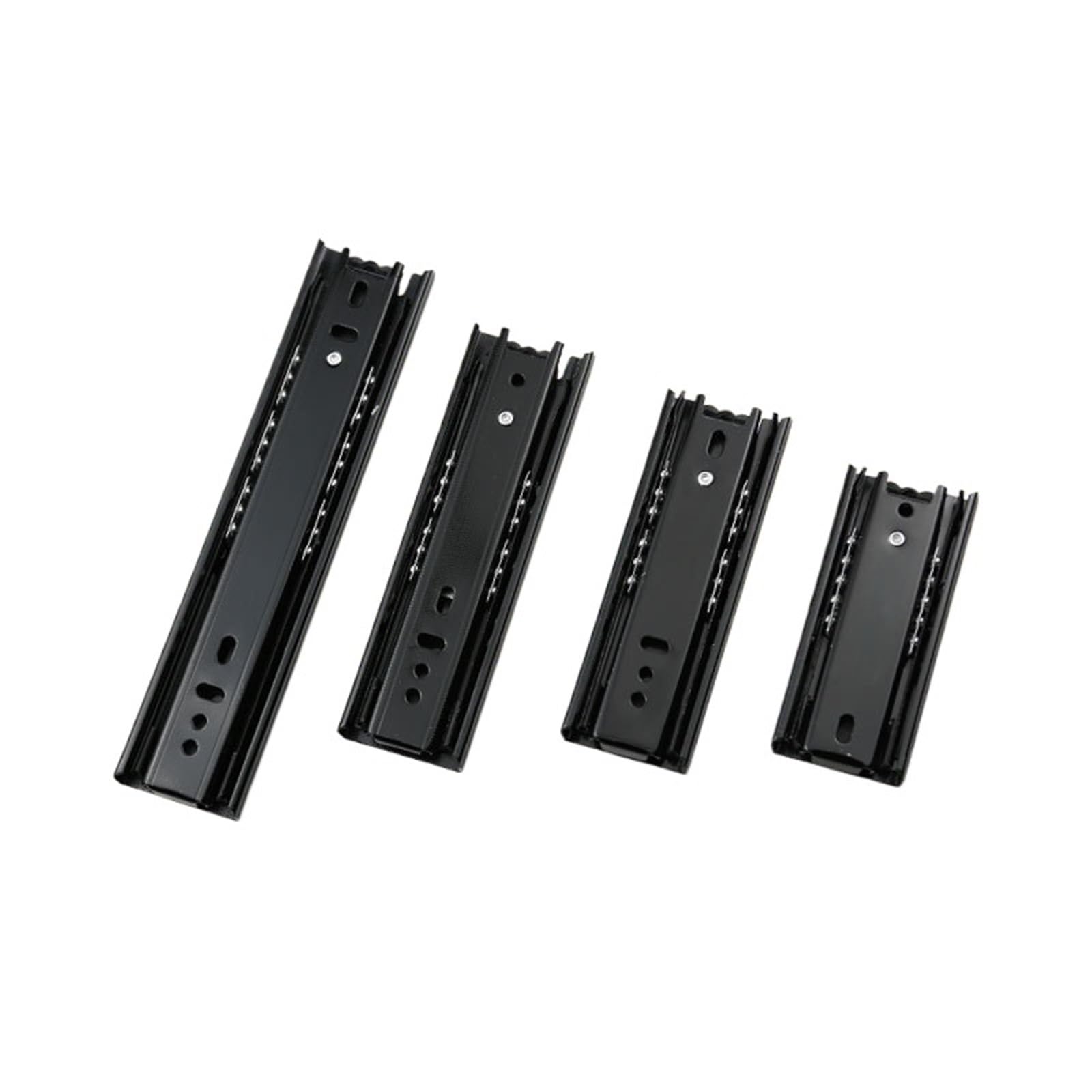 Riel deslizante corto de 45mm y 4 pulgadas, guías de bolas para gabinete y cajón, 2 uds