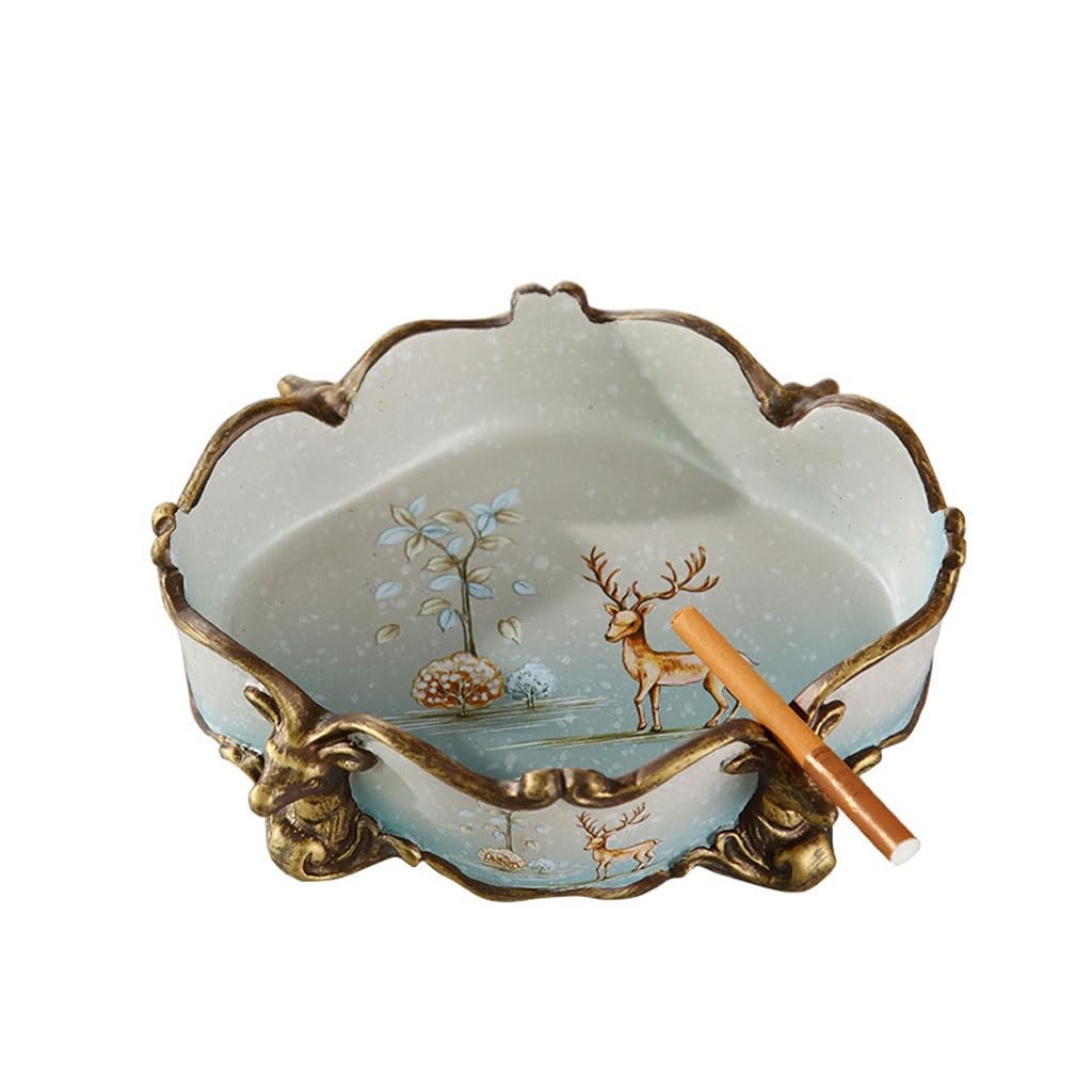 Gthtuhfd Ash Tray Creative Countertop Ashtray Large Living Room Home Office European Style Ornaments Ashtray For Outside Patio