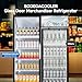 BODEGACOOLER Commercial Merchandiser Refrigerator, 36.8 Cu.Ft Upright Display Beverage Cooler, 2 Glass Door Display Refrigerator with Soft LED Light, Adjustable Shelves, 4 Strong Castors(Black)