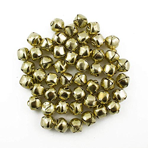 3/8 Inch 10mm Gold Tiny Small Craft Jingle Bells Bulk 100 Pieces