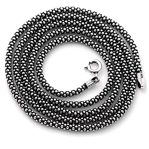 Silvershake Oxidized 2.8mm 925 Sterling Silver Popcorn Chain Necklace 20 Inch