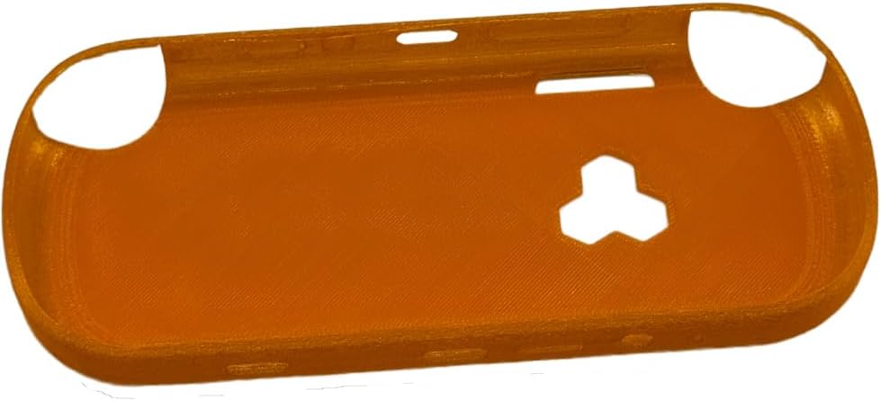 TPU Case for TRIMUI SMART PRO S Game Console,Flexible 3D Printed Soft Protective Shell,Anti-Slip and Shock-Resistant Game Console Cover with Full Button Access (Transparent Orange)