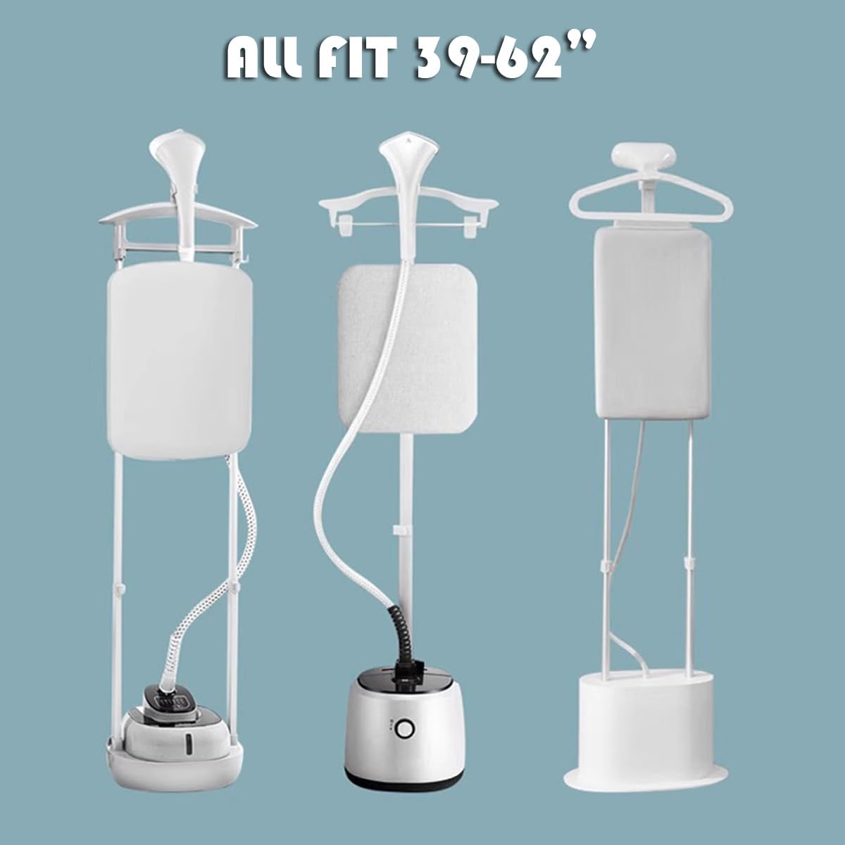 Garment Steamer Dust-proof Cover - Fabric Steamer Protective Cover for Home Commercial Clothing Steamer Storage Bag for Universal Vertical Clothes Steamer (White)
