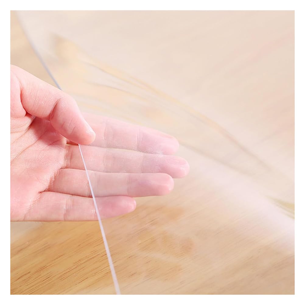 Tapis de bureau transparent en PVC premium pour table carrée
