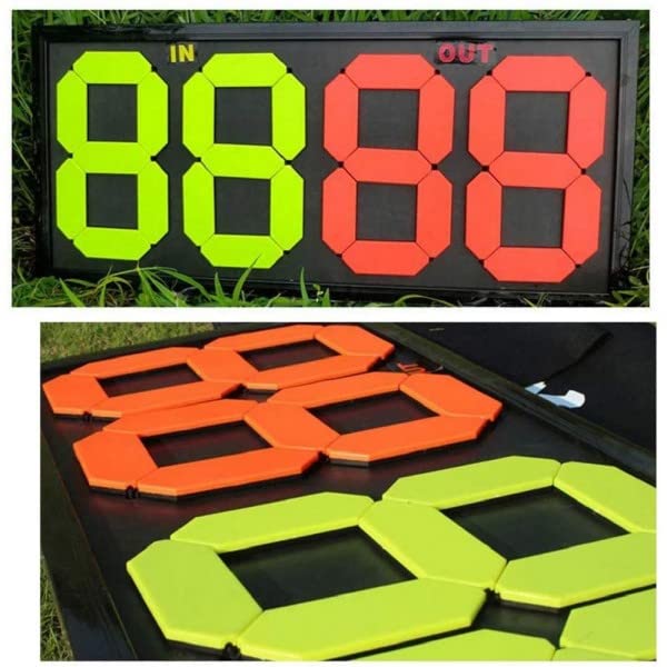 Trade Shop - Tabellone Sostituzione Portatile Arbitro Partita di Calcio Display 83x38 Cm
