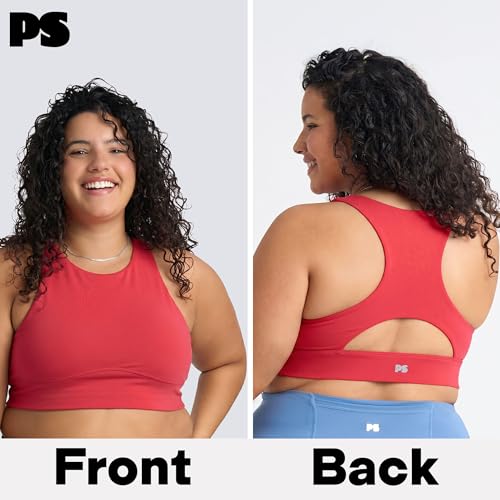 Image of POPSUGAR Sports Bras for Women - Y Back, High Neck, Strappy & Long Line Padded Racerback Bra Workout Yoga Top Racer Back Bra