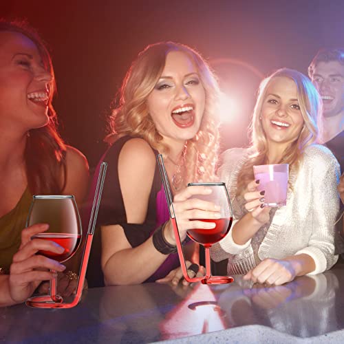 Zubebe Wine Glass With Straw Fun Cocktail Glasses Red White Wine Cup With Straw, 300 Ml/ 10 Oz Wine Glass Long Stem Wine Glasses Hand Blown Unique Red Wine Glass #TOP6