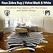 Tumbleweed Velvet Black, Ivory & Beige Synthetic Zebra Rug - Luxurious Zebra Print Rug for Versatile Decor - Zebra Rug Ideal for Living Rooms & Bedrooms - Medium 5' x 7'