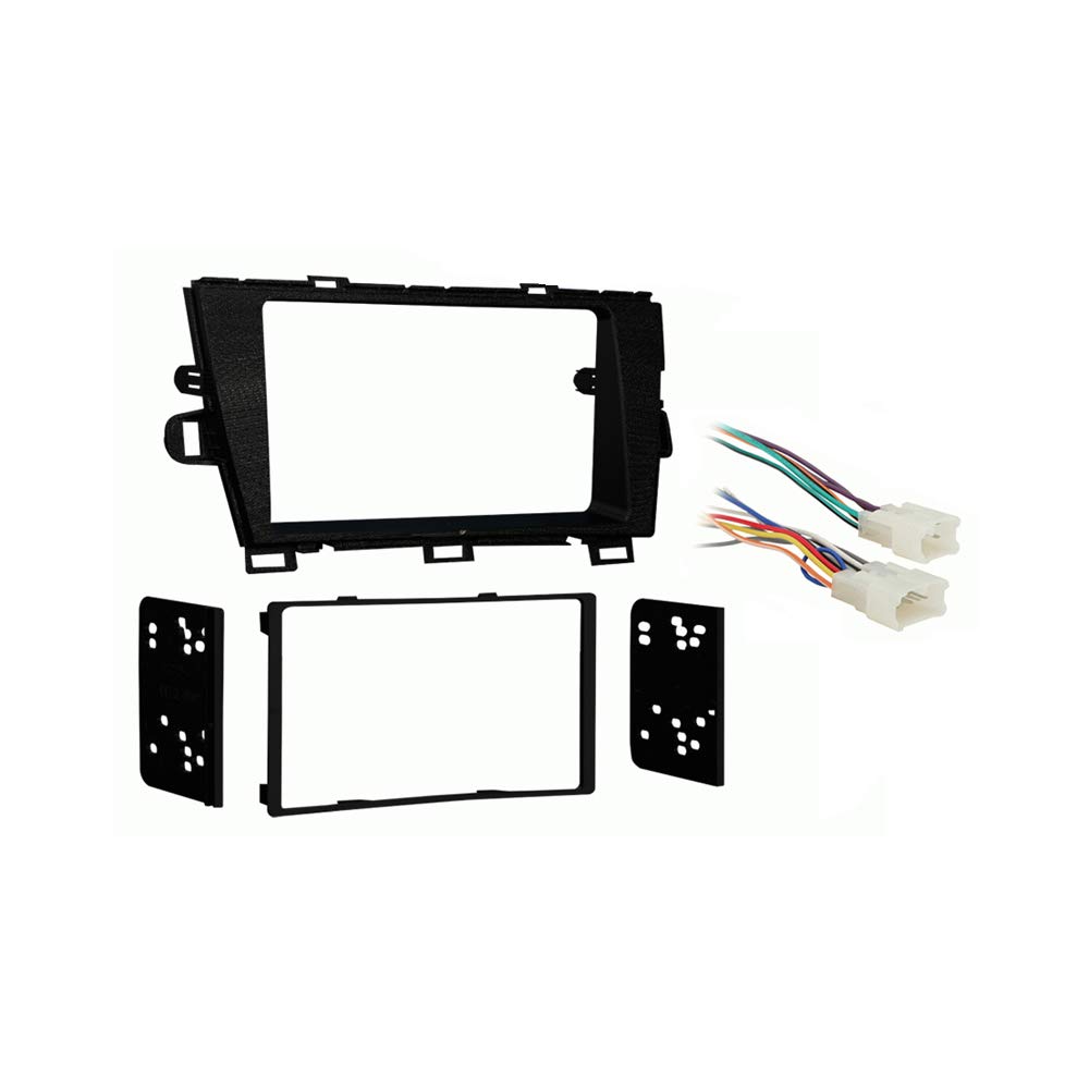 Harmony Audio Compatible with Toyota Prius Plug in 2010 2011 Double DIN Stereo Harness Radio Dash Kit