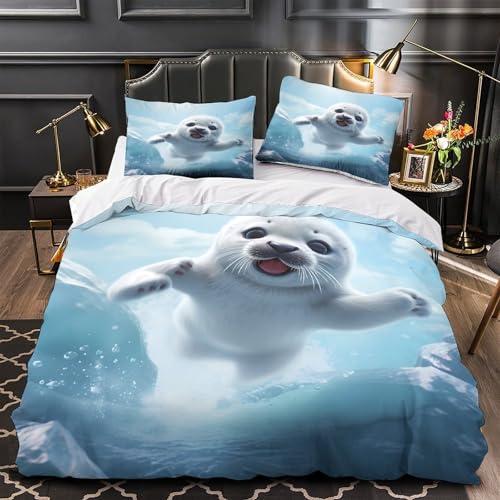 Housse de couette anti-acarien phoque en tissu résistant qui ne se décolore pas - 2