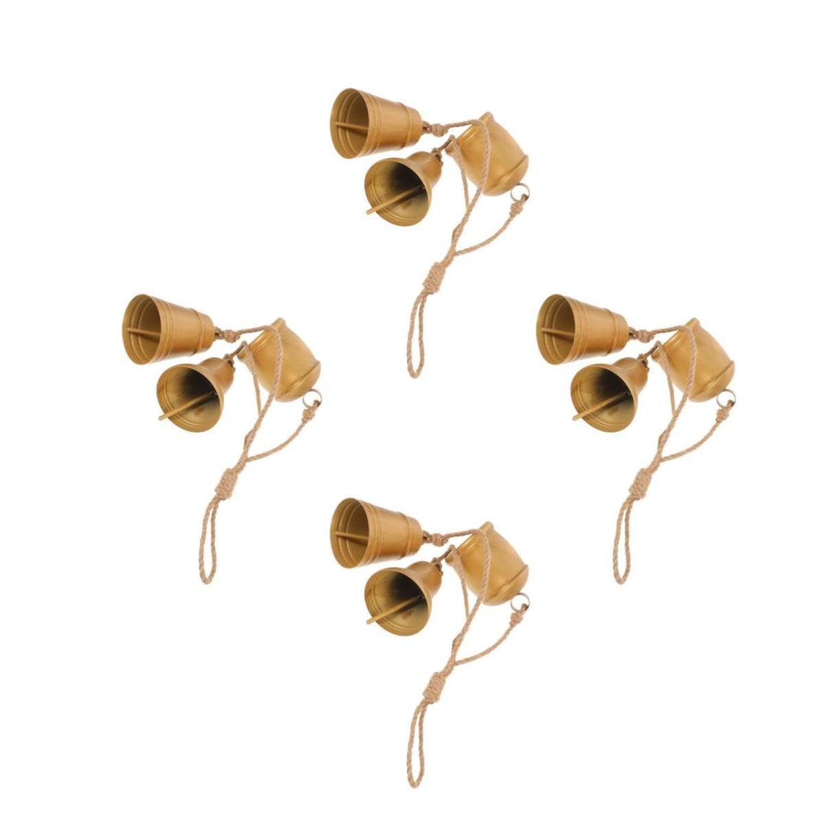 Toyvian 4 Piezas Campana Colgante Decorativa de Metal con Cuerda para